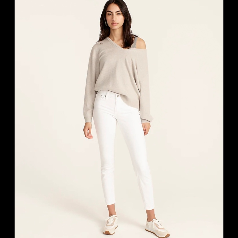 NWT J. Crew 10” Highest Rise Skinny Jeans in White